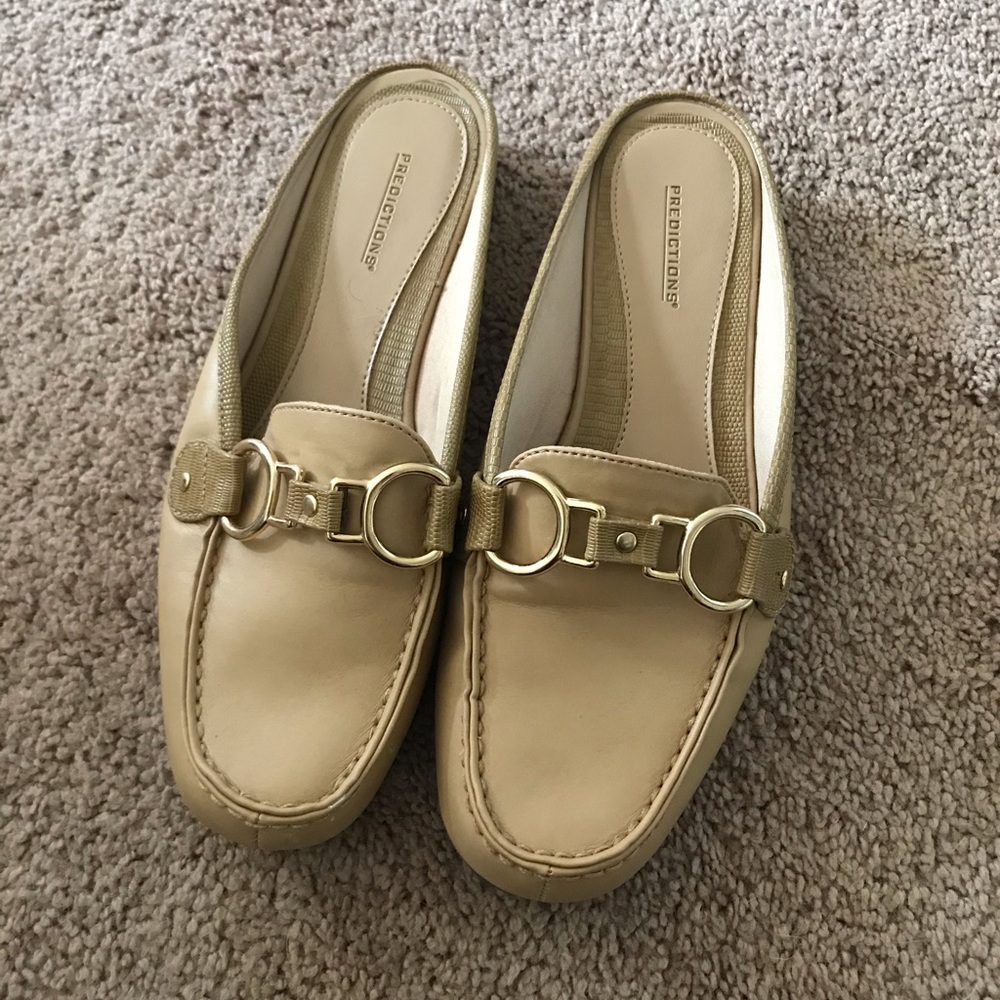 Tan Loafer Mules